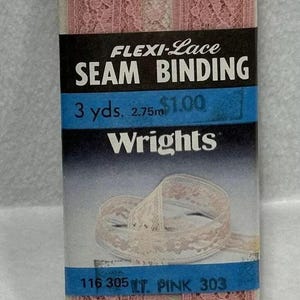 Wrights - Vintage Flexi-Lace Lt. Rosa Nahtbindung 3 Meter