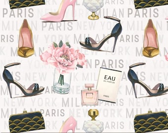 Patrón de moda chic parisina - Tela de algodón David Textiles (1 yarda, precortada)