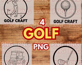 Golf Clipart PNG – Sublimation Design, T-Shirt Graphics (Digital Download)