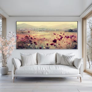 Faith art| Motivational Wall Art | Framed Canvas Wall Art | Christian Scripture Decor | Floral Landscape Painting | Inspirational Faith Gift