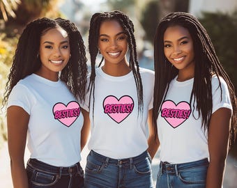 Conjunto de camisetas a juego para mejores amigas