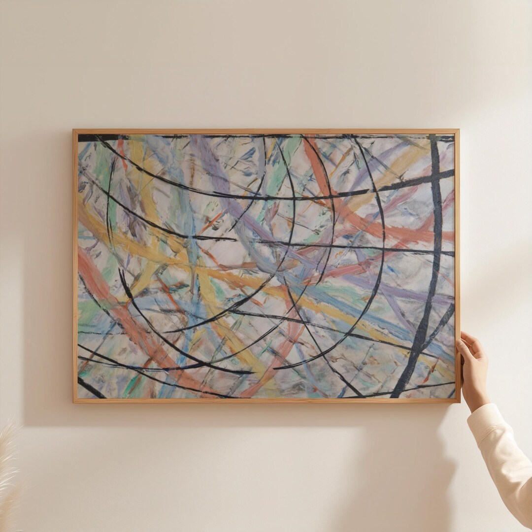 Chalk Thread Tangled Chalk Threads Abstract Poster, Wall Art Home Decor, Unframed - Etsy