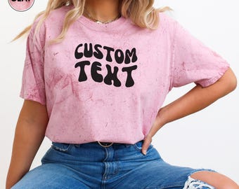 Personalized T-Shirts, Your Photo Shirt, Comfort Colors Custom Text Sweatshirts, T-Shirt Picture, Custom Shirt for Women, Your Photo TShirt