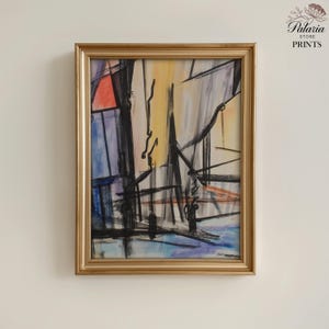 Urban Abstract Wall Art, Modern Printable, Bold Lines and Fluid Shapes Print, Home Decor (Digital Download)