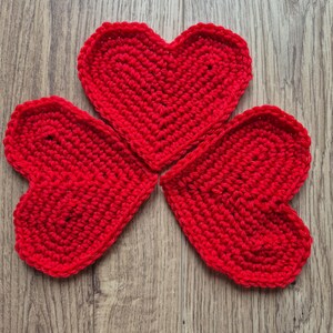 Handcrafted Wool Heart Coasters: Romantic Crochet Coaster Set