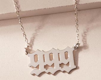 Angel Number Necklace, Custom Angel Number Necklace, Dainty Angel Necklace, Lucky Number Necklace, Lucky Necklace For Women, 222, 333, 777,