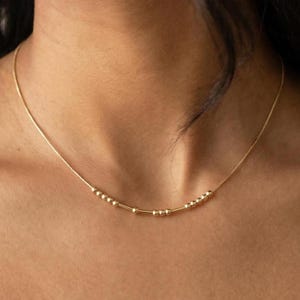 Personalized Hidden Message Necklace, Custom Morse Code Name Necklace, Morse Code Jewelry, Mother's Day Gift, Secret Message Necklace,
