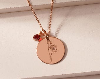 Collier personnalisé multi-fleurs, collier bouquet floral, collier personnalisé multi-fleurs, collier combiné multi-fleurs