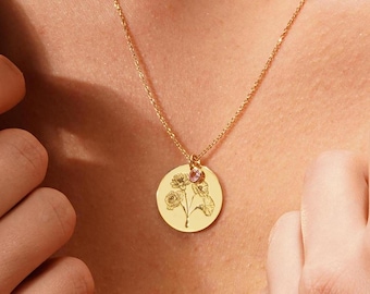 Collier personnalisé multi-fleurs, collier bouquet floral, collier personnalisé multi-fleurs, collier combiné multi-fleurs
