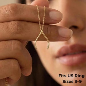 Ringhållare halsband guld önskanben, silver förlovningsring hållare, vigselring hållare hänge, present till läkare sjuksköterska, fin stapelring,