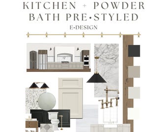 Kitchen & Powder Bath Pre-Styled eDesign