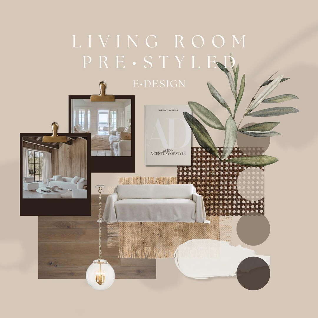 Living Room Pre-styled Edesign - Etsy