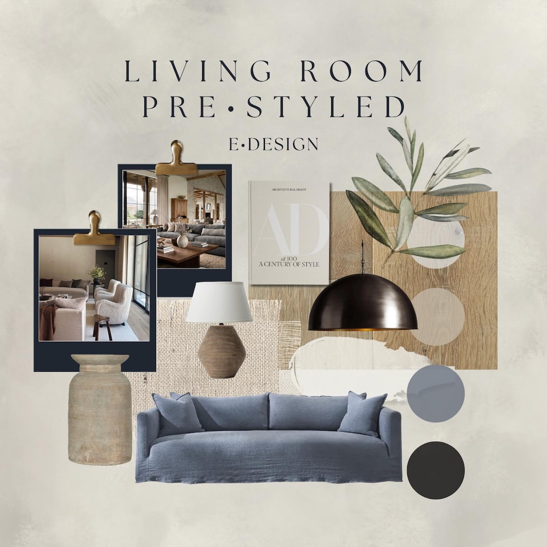 Living Room Pre-styled Edesign - Etsy
