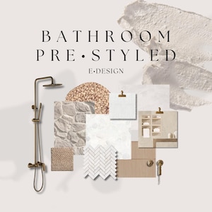 Conception électronique pré-stylée de salle de bain