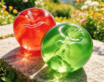 Crystal Squishy Apple Stress Ball,Handmade Creamy Squeeze Toy,Fidget Sensory Ball,Cute Squishy Gift,Slow Rising