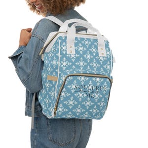 Winter Wonderland Diaper Backpack: Stylish, Multifunctional Baby Bag for Travel & Everyday Use