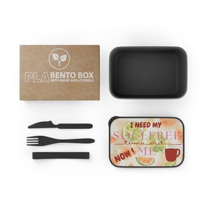 Caja Bento Soul Free, colorida lonchera portátil, regalo divertido para amantes de la comida, solución de almacenamiento única, merienda, comida vibrante