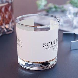 Vidrio de rocas Time Out sin alma | Regalo de relajación para los amantes del cuidado personal, vaso de whisky, decoración única del bar del hogar, regalo personalizado, 10 oz