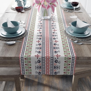 Boho Chic Table Runner | Cotton & Poly | Perfect for Thanksgiving, Christmas, Dinner Parties, Holiday Decor, Farmhouse Style