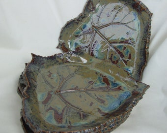 Two Leaf Plates left, Individual Plates
