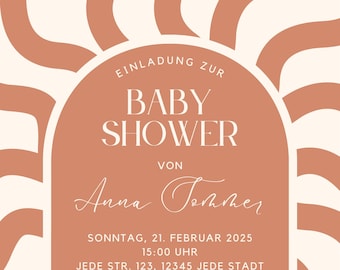 Invito per baby shower, biglietto d'invito digitale per baby shower, eCard per baby shower, biglietto personalizzato futura mamma, futura mamma, modello WhatsApp