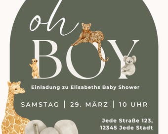 Invito per baby shower, biglietto d'invito digitale per baby shower, eCard per baby shower, biglietto personalizzato futura mamma, futura mamma, modello WhatsApp
