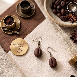 Kaffeebohne Charms oder Ohrringe