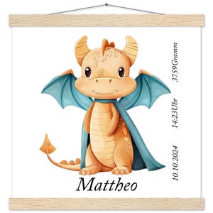 Supereroe per bambini I Poster premium personalizzabile in carta opaca con strisce