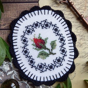 Gothic Rose small cross stitch pattern PDF download