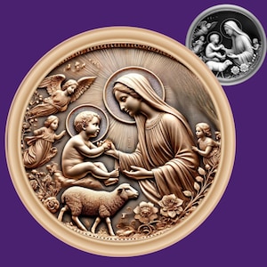 3D Relief STL File | embossing | Depth, Height Map | CNC | Resin | laser engraving | Jesus