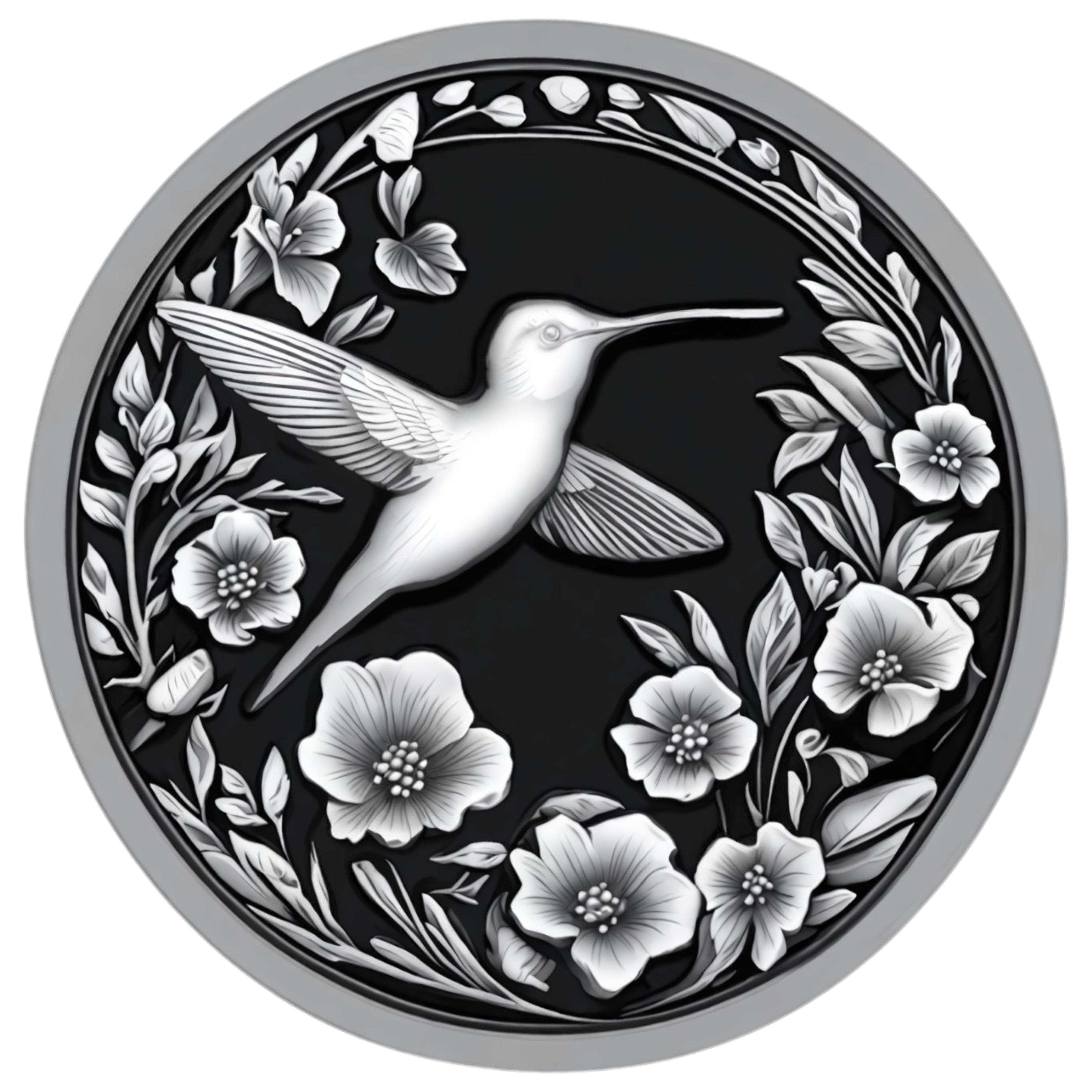 Hummingbird Coin Depth Map: Laser Cut File for Glowforge/xtool (digital ...