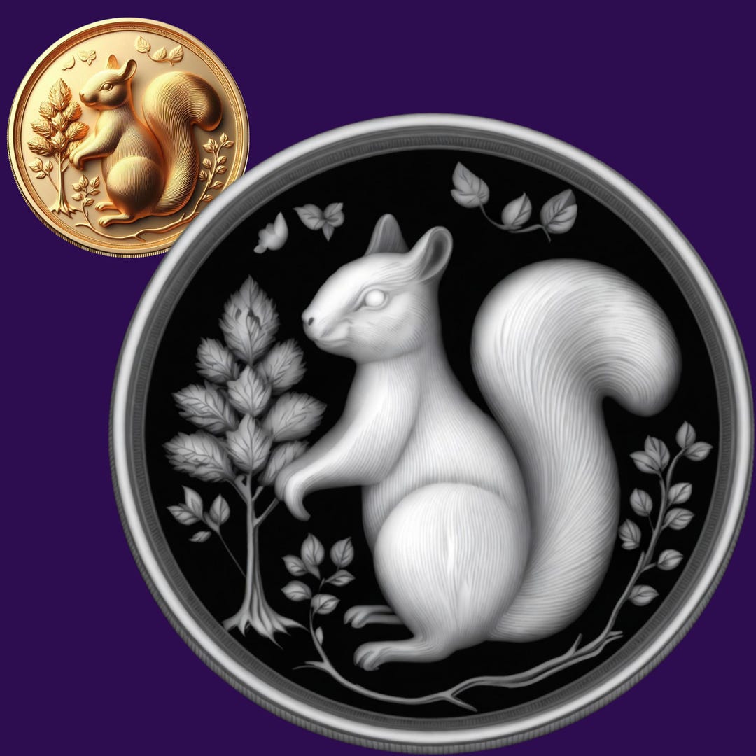 Squirrel Coin Squirrel Coin Depth Map: 3D Laser Engrave File (digital Download) - Etsy