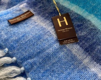 Hand Knotted Cape Mohair Throw: 70/30 Mohair/Wool