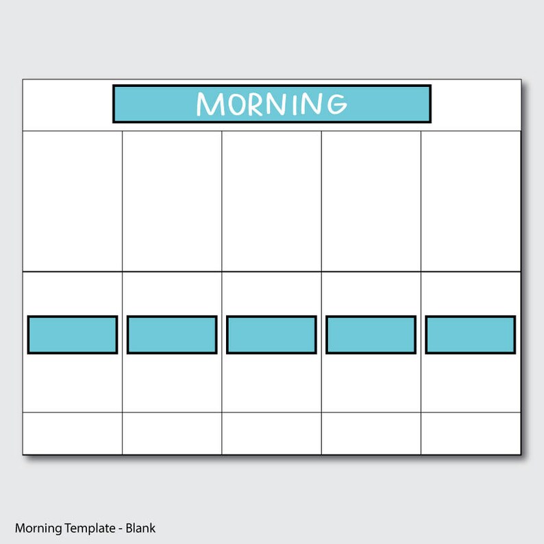 Flipstyle Chore Chart Blank Template Etsy