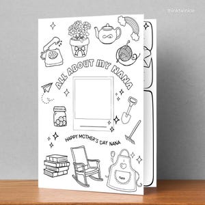 All About My Nana Handprint Mothers Day Card Printable Mother Day Craft Preschool Mother Day Handprint Grandma Gift for Mothers Day Activity