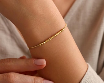 Custom Morse Code Bracelet Sterling Silver F*ck Trump Morse Code Bracelet Men Friendship Morse Code Bracelet Bible Verse Morse Code Bracelet