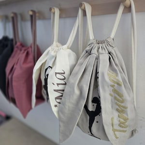 Gym bag with bunny ears personalized with name, change of clothes school kindergarten holiday bag gift birthday