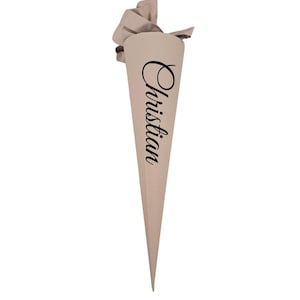School cone, school cone personalized school cone fabric beige