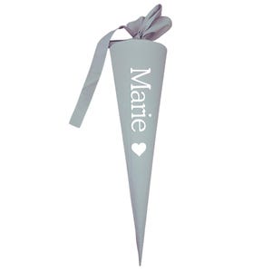 School cone, school cone personalized school cone fabric light gray