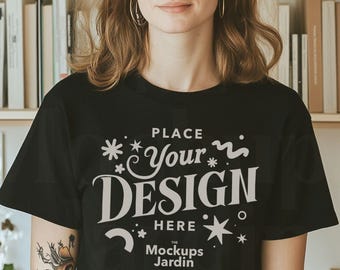 Modello di maglietta Black Bella Canvas 3001 (JPG)