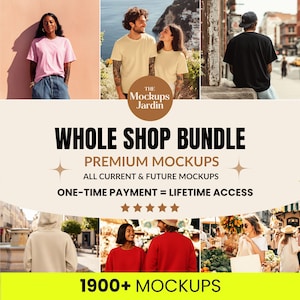 Whole Shop Mockup Bundle | Entire Shop Bundle | POD Mockups | Comfort Colors, Gildan, Bella Canvas  |  Canva Mockups Bundle for Etsy Sellers