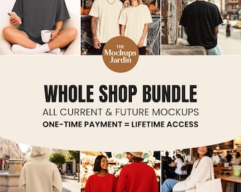 Whole Shop Mockup Bundle | Entire Shop Bundle | POD Mockups | Comfort Colors, Gildan, Bella Canvas  |  Canva Mockups Bundle for Etsy Sellers