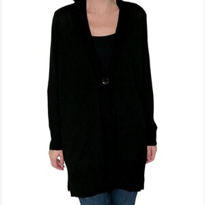 LC Waikiki Cardigan noir à manches longues et un bouton pour