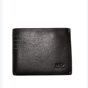 メンズ 100% 高品質レザー ブラック マネークリップ ウォレット 新品