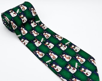 Vintage Snowman Novelty Silk Necktie