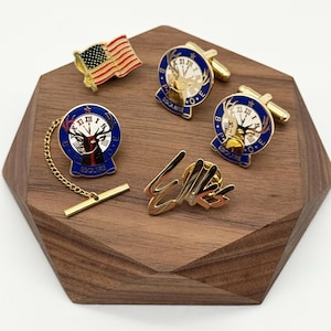 BPOE Elks Esquire Cufflinks Tie Pin Set