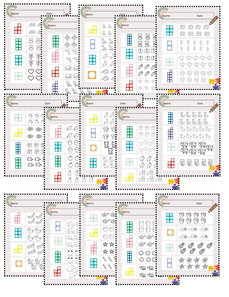 Numicon Color Numicon Math Activity for Special Needs Kids | Count and Color Matching ...