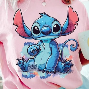 Stitch Clipart, Stitich Png, Cute Stitch Art, Watercolor Kids Art, Cute Cartoon Character, Prints Stitch Clipart Png, Lilo and Stitch