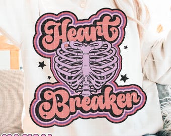 Heart Breaker Png, Retro Heart Breaker Png, Valentine's Day Png, Retro Valentines Png, Cute Love Shirt Png, Xoxo Png, Breaker Heart Love Png