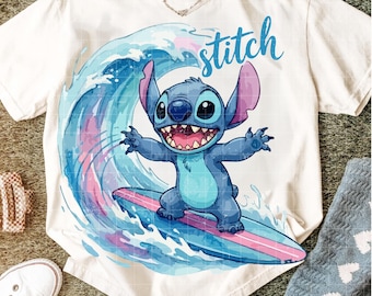 Stich Summer Png, Blue Alien Cartoon Png, Trendy Summer Png, Surfing Png, Blue Cartoon Movie Png, Retro Summer Png, Beach Png, Vacay Mode